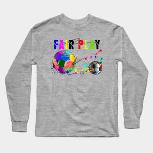 fair play football sport art Long Sleeve T-Shirt